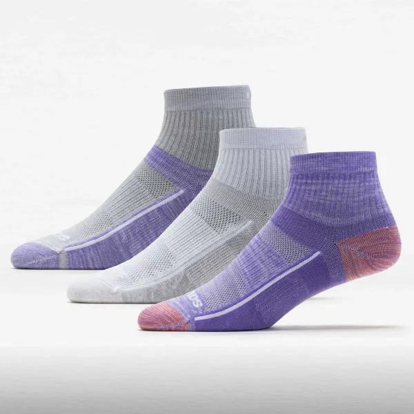 Saucony 3 Pack Quarters Purple