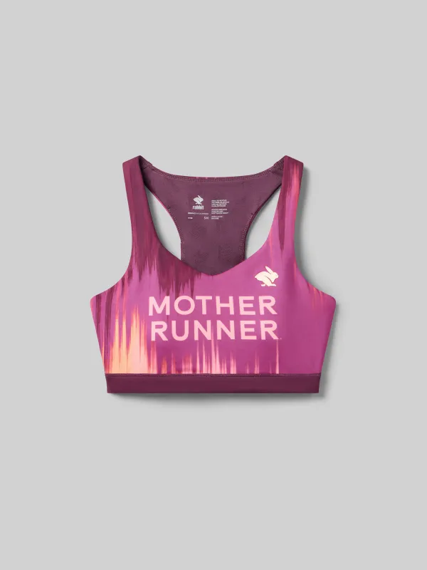 Rabbit Women's Strappy Pocket Bra - Mother Runner MauveIkat