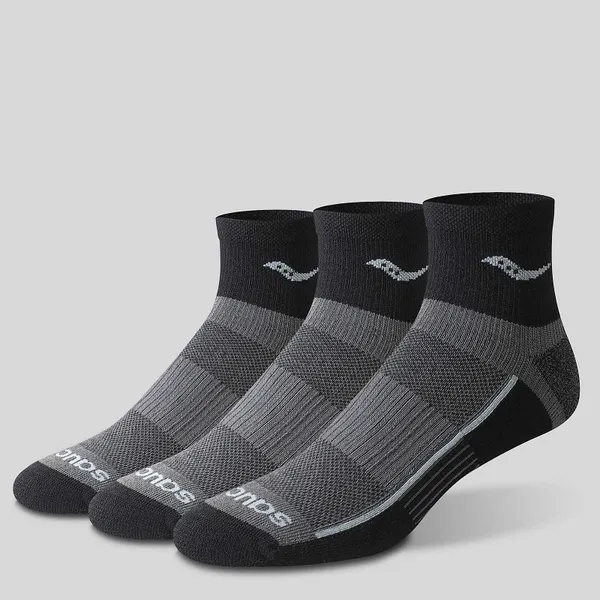Saucony 3 Pack Quarters Grey