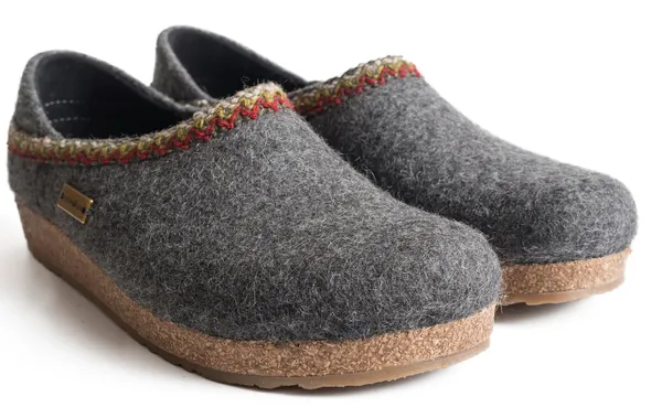 Haflinger GZH Zigzag Clog Charcoal