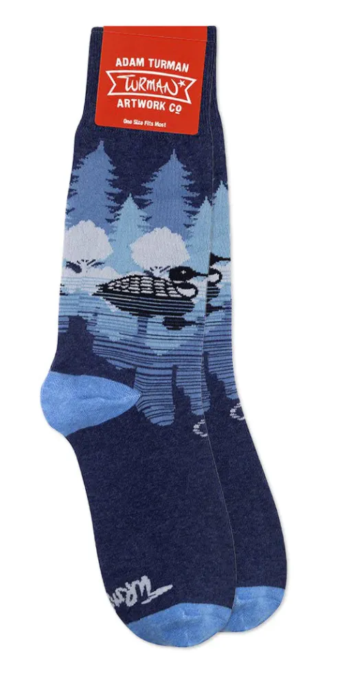Adam Turman Artwork Co State Socks Midnight Loon