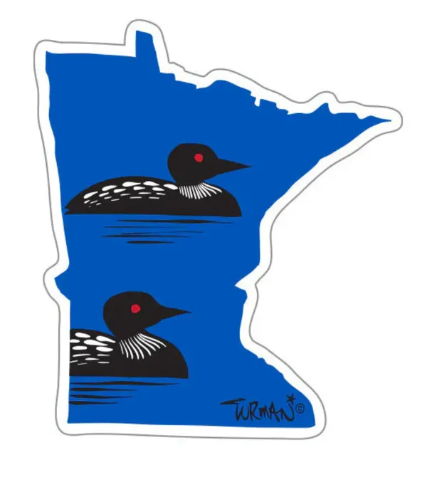 Adam Turman Artwork Co MN Loon Sticker undefined
