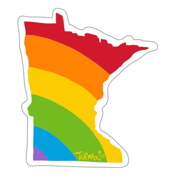 Adam Turman Artwork Co MN Pride Sticker undefined