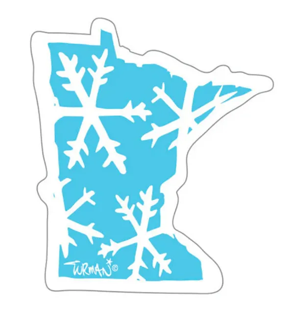 Adam Turman Artwork Co MN Snowflake Sticker undefined
