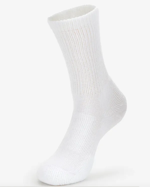 Thorlo Crew Diabetic Socks White