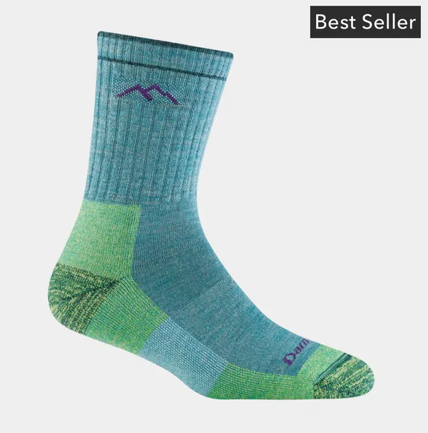 Darn Tough Hiker Micro Crew Mid Aqua
