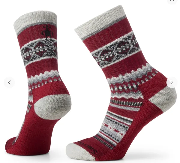 Smartwool Everyday Cozy Snowed In Sweater Crew Socks Tibetan Red