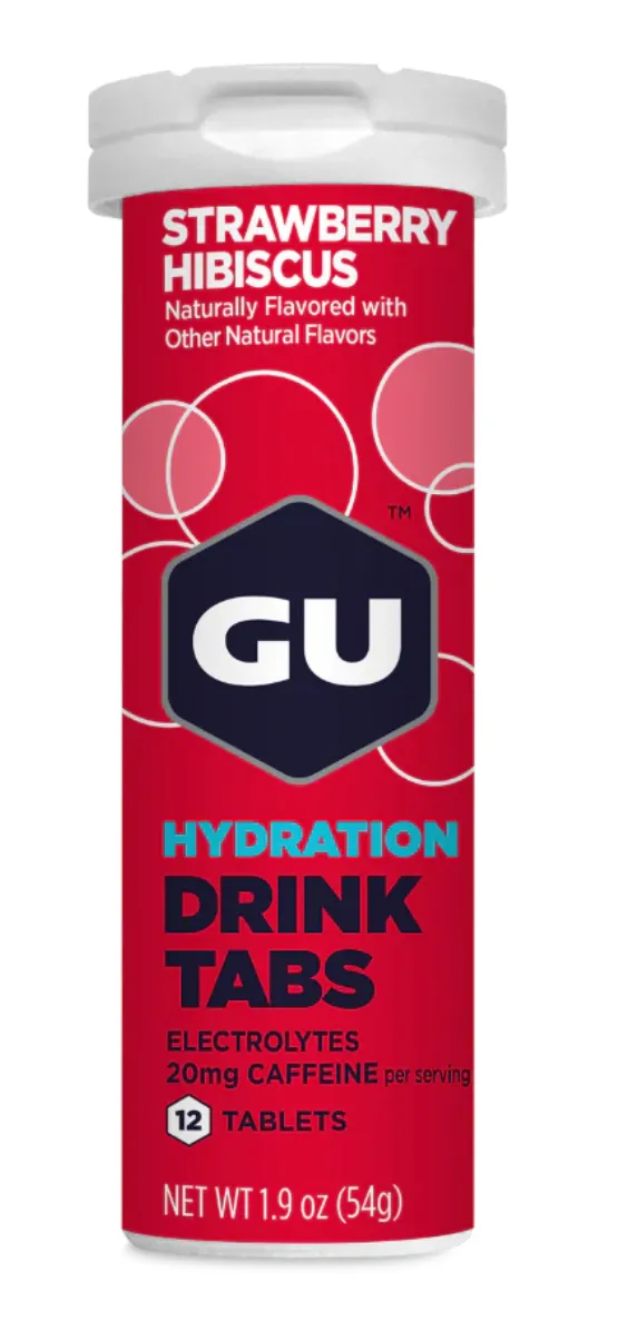 GU GU Hydration Drink Tabs Strawberry Hibiscus