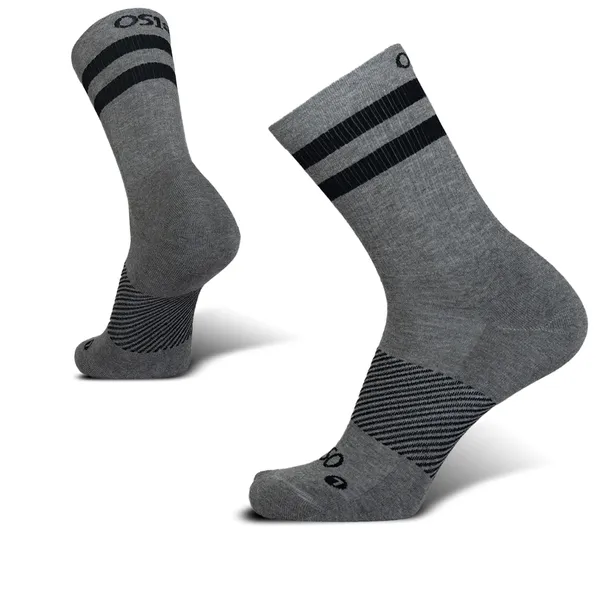 OS1st Wicked Comfort Crew Charcoal w/ Black Stripes
