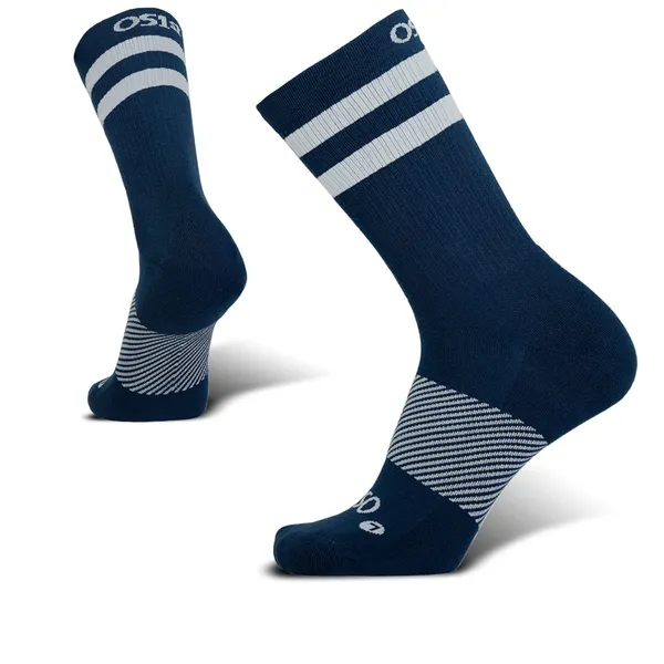 OS1st Wicked Comfort Crew Navy w/Silver Stripes