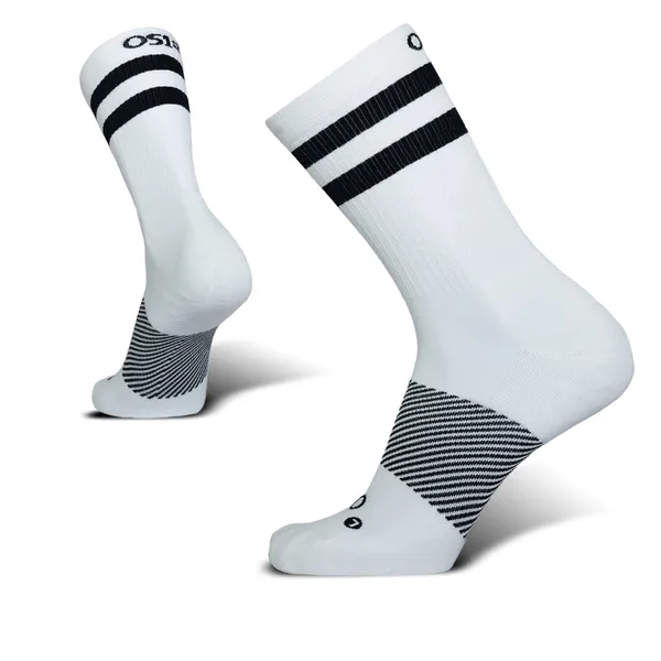 OS1st Wicked Comfort Crew White w/ Black Stripes