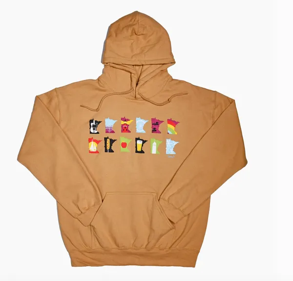 Adam Turman Artwork Co MN Months Hoodie MN Months Gold