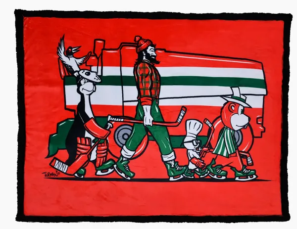 Adam Turman Artwork Co Comfy Blanket MN Abbey Road Hockey