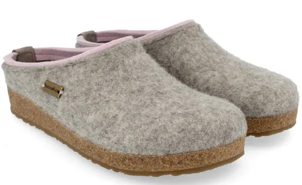 Haflinger Grizzly Kris Clog Silver Grey