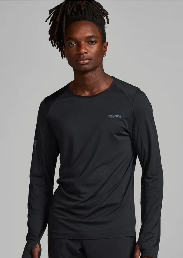 Janji Men's Run All Day Long Sleeve Midnight Mantra Reflective