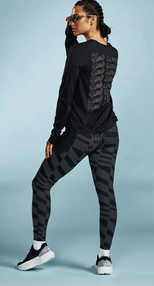 Janji Women's Run All Day Long Sleeve Midnight Mantra Reflective