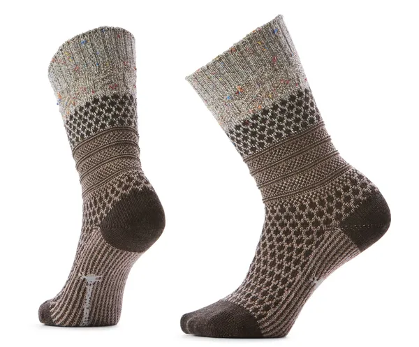 Smartwool Everyday Cozy Popcorn Cable Crew Socks Brown
