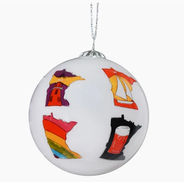 Adam Turman Artwork Co MN Glass Ornament MN Months