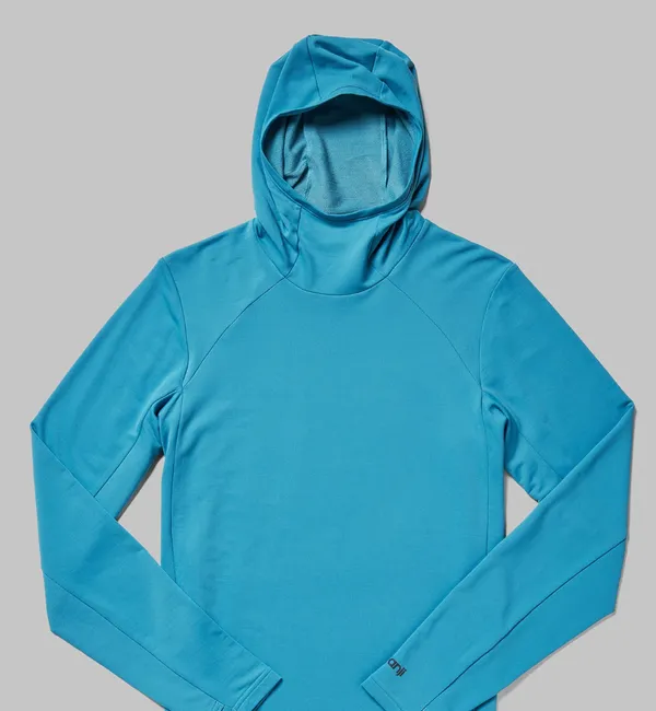 Janji Men's Rover Merino Hoodie Bluebird
