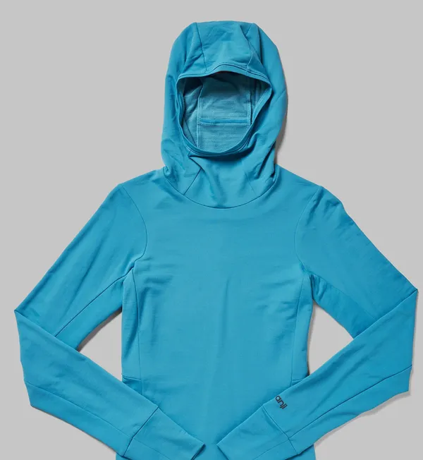 Janji Women's Rover Merino Hoodie Bluebird