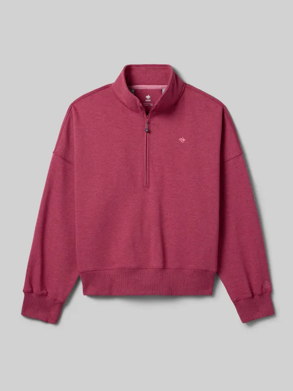 Rabbit Women's Go-To Half Zip Hawthorn Rose