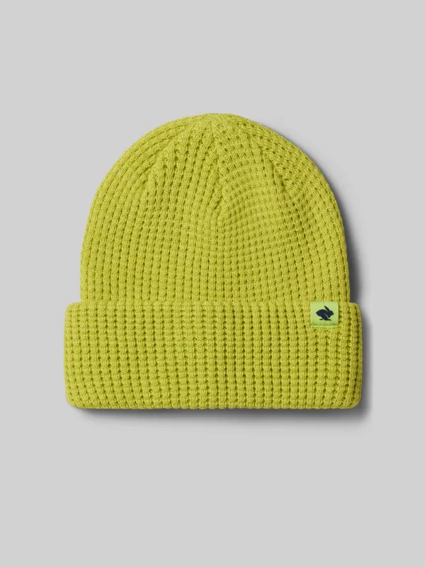 Rabbit Waffle Beanie Wild Lime