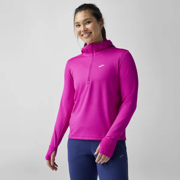 Brooks Notch Thermal Hoodie Magenta