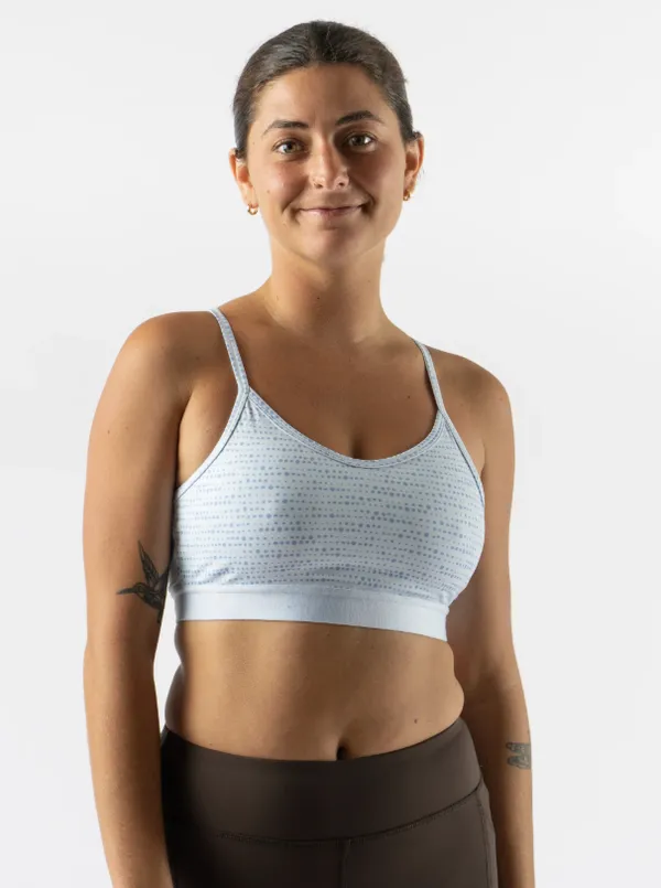 Rabbit Strappy Pocket Bra IceWater Geo Dot