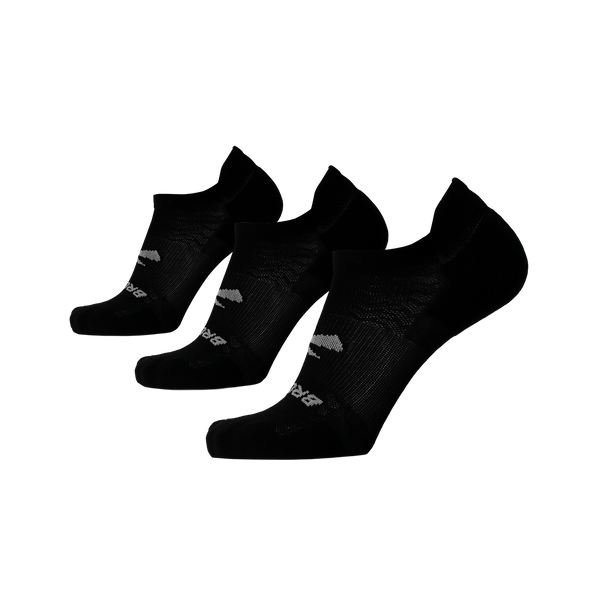 Brooks Run-In No Show 3-Pac Black