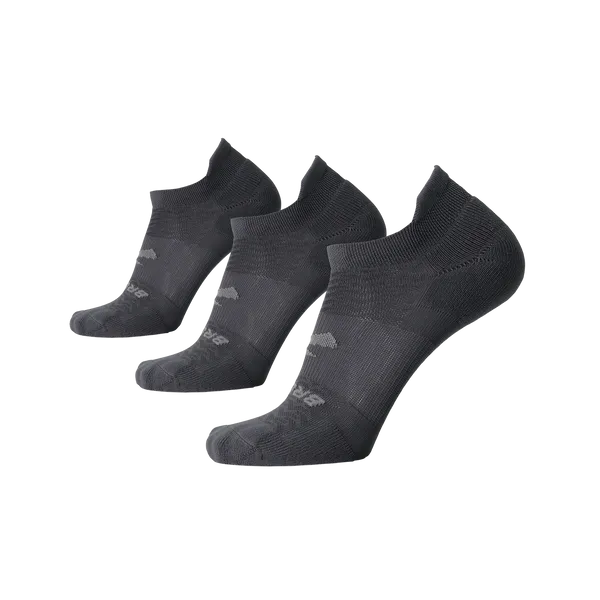 Brooks Run-In No Show 3-Pac Black
