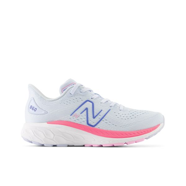 New Balance Kids' Fresh Foam X 860v13 Moon dust with neon pink