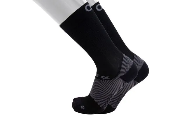 OS1st FS4 Plantar Fasciitis - Crew Sock Black Large