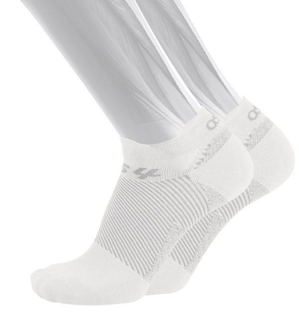 OS1st FS4 Plantar Fasciitis - No Show Sock White Small