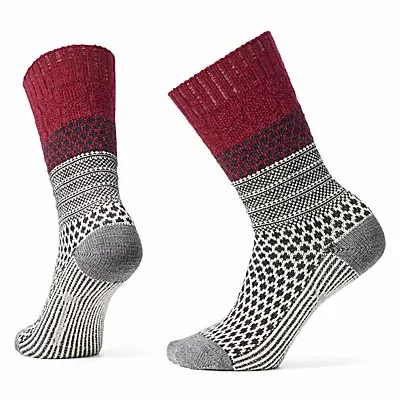 Smartwool Everyday Cozy Popcorn Cable Crew Socks Tibetan Red