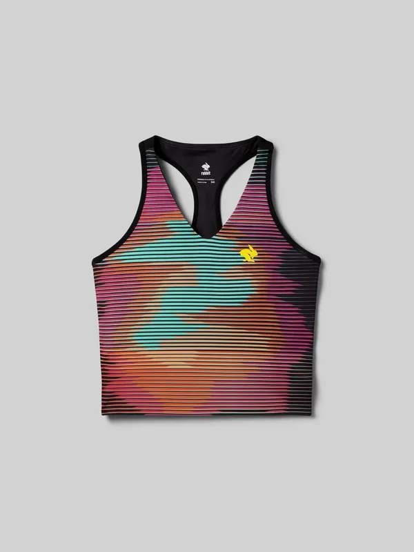 Rabbit Women's Go Time Crop OrangeHeat Map