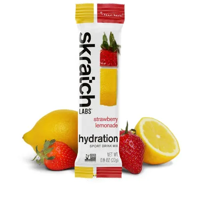 Skratch Labs Hydration Sport Drink Mix Single Serve Strawberry Lemonade