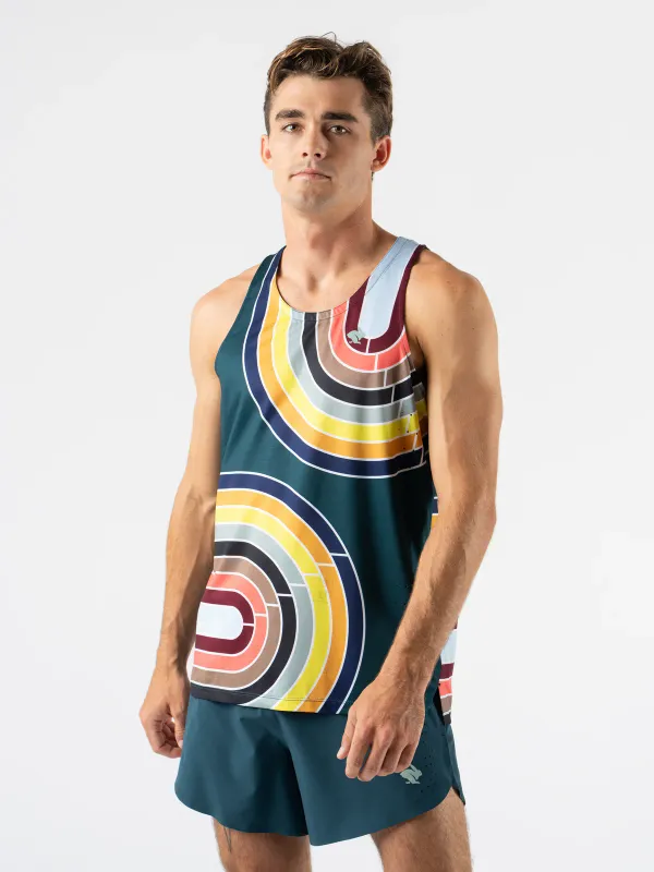 Rabbit Men's Race Pace Tank Blue