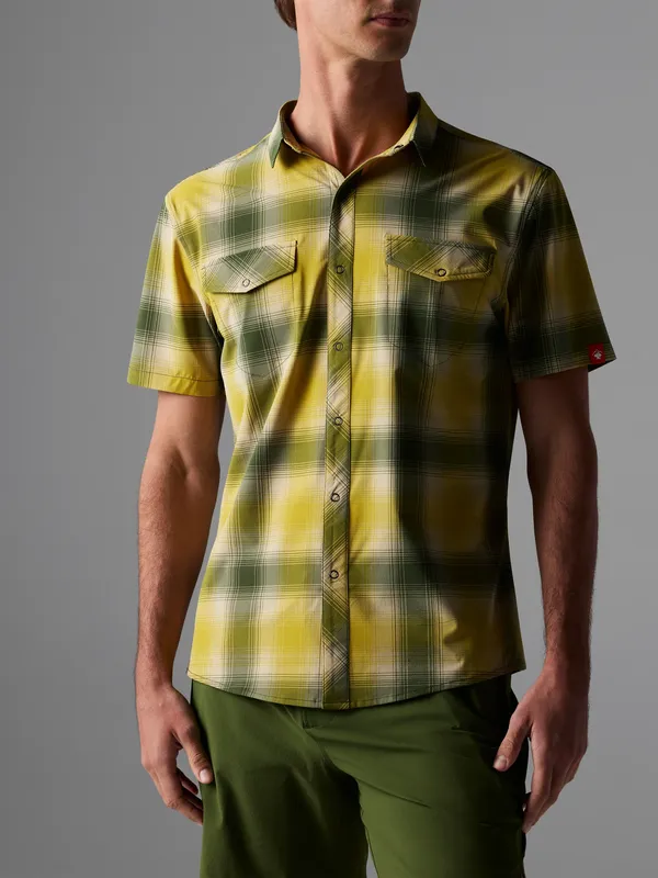 Rabbit Men's High Country SS Chive Plaid