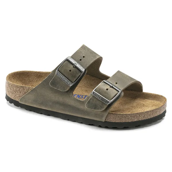 Birkenstock Arizona Soft Footbed - Oiled Leather Faded Khaki