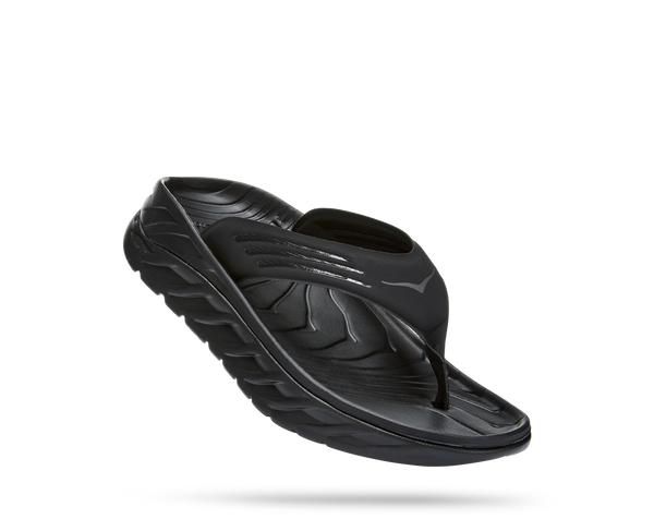 Hoka Men's ORA RECOVERY FLIP BLACK / DARK GULL GRAY