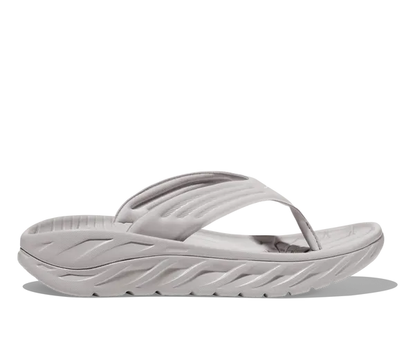 Hoka Men's ORA RECOVERY FLIP LUNAR ROCK / WHITE