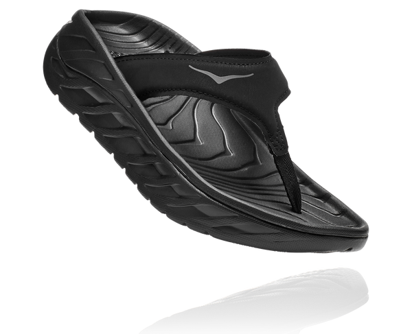 Hoka Women's ORA RECOVERY FLIP BLACK / DARK GULL GRAY